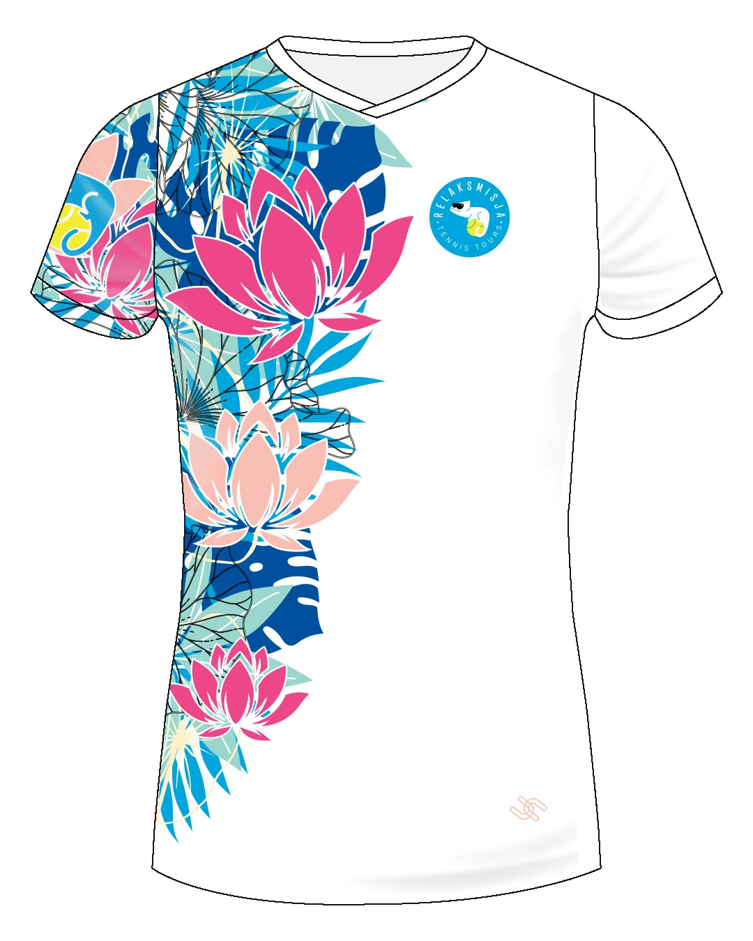 Koszulka tenisowa Relaksmisja Mauritius 2025 – projekt UpToU