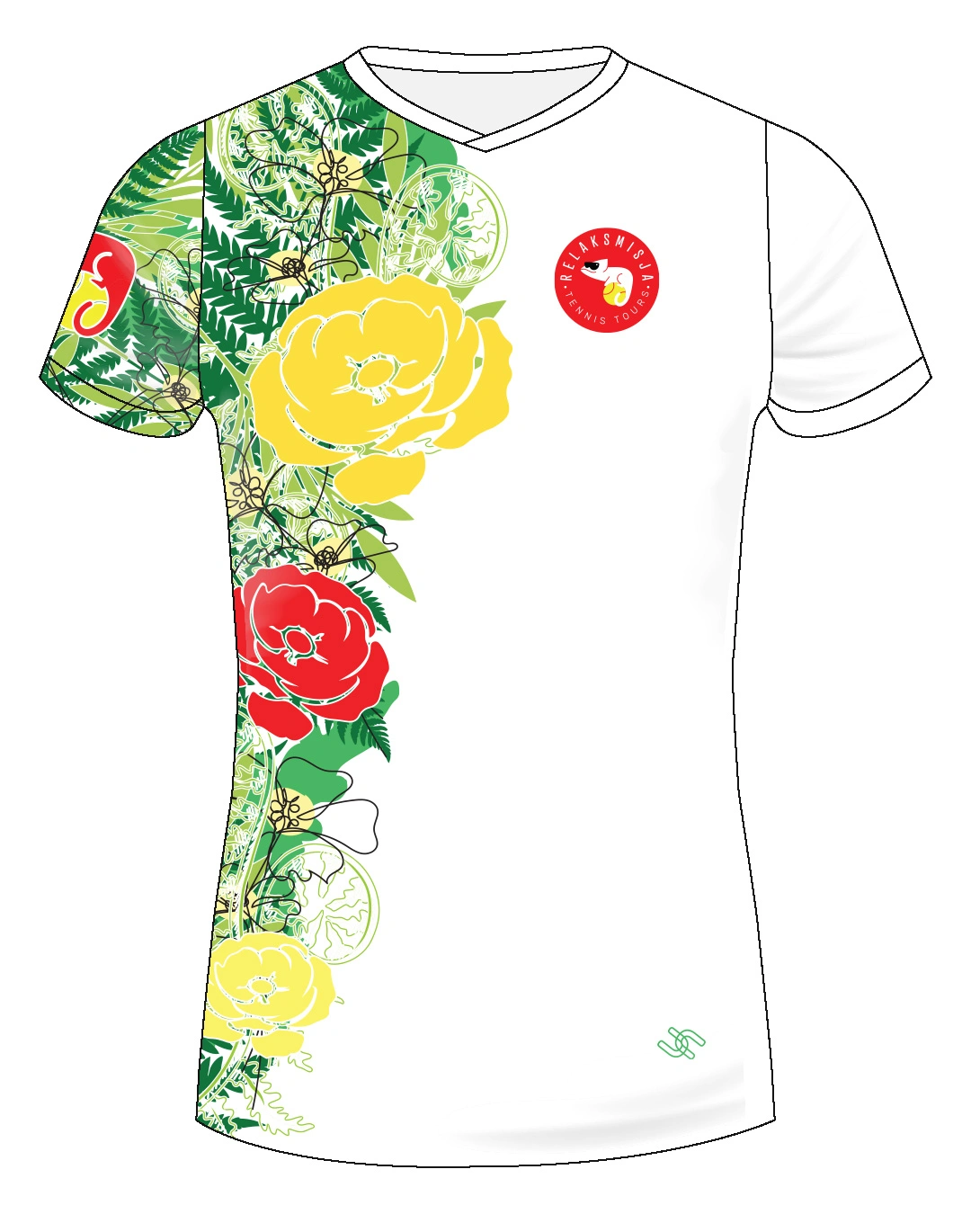 Koszulka tenisowa Relaksmisja Szwajcaria 2025 – projekt UpToU