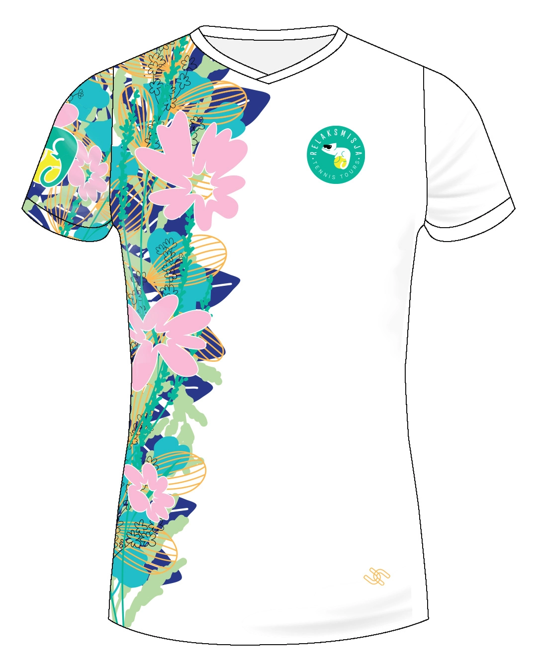 Koszulka tenisowa Relaksmisja Rolex Paris 2025 – projekt UpToU