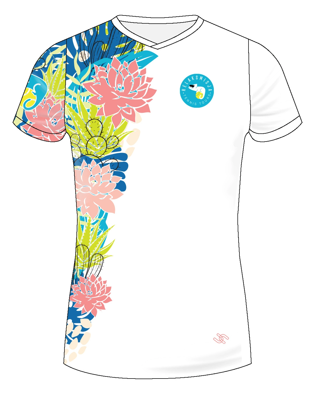 Koszulka tenisowa Relaksmisja Sardynia 2025 – projekt UpToU